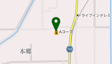 Aコープ大刀洗店の地図画像