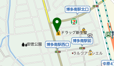 ドラッグ新生堂那珂川店の地図画像