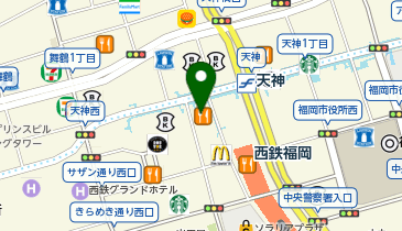 BEAMS福岡の地図画像