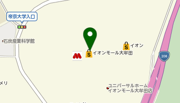 ハニーズイオンモール大牟田店の地図画像