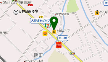 本間ゴルフ福岡店の地図画像