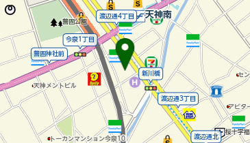 PGAツアースーパーストア福岡天神店の地図画像