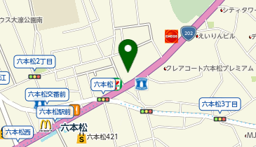 ブックオフ福岡六本松店の地図画像