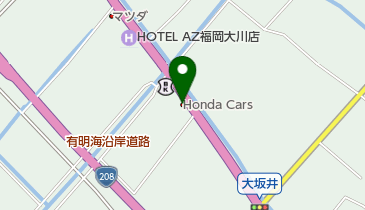 Honda Cars大川大川店の地図画像