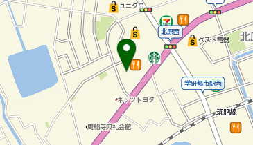 マクドナルド九大学研都市店の地図画像