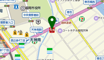 すき家福岡渡辺通五丁目店の地図画像