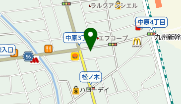 とんかつ濱かつ福岡那珂川店の地図画像