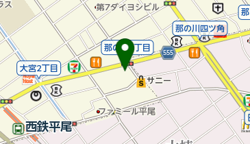 うどんウエスト那の川店の地図画像