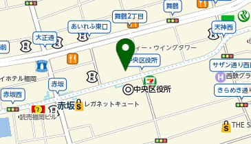 うどんウエスト中央区役所前店の地図画像