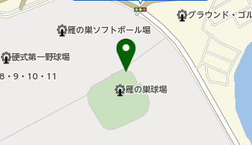 雁の巣球場の地図画像