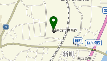 直方市体育館の地図画像