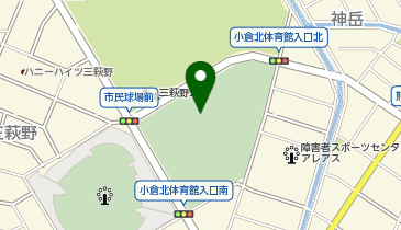 三萩野庭球場の地図画像