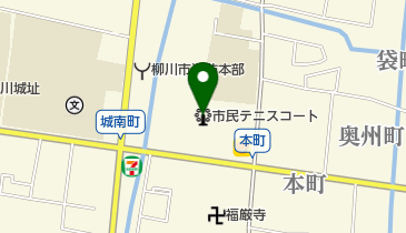 柳川市民テニスコートの地図画像