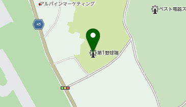 東平尾公園第1野球場の地図画像
