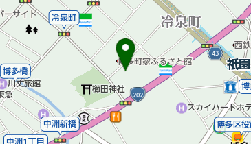 博多祇園山笠の舁き山笠1の地図画像