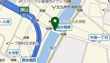 風の橋(中島橋)の銀河の船の地図画像