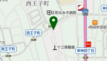 十三塚墓園の地図画像