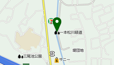 一本松川緑道の地図画像