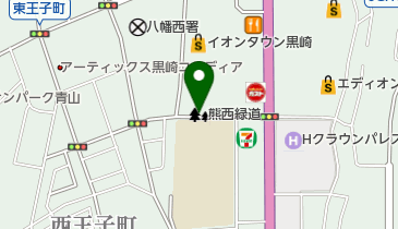 熊西緑道の地図画像