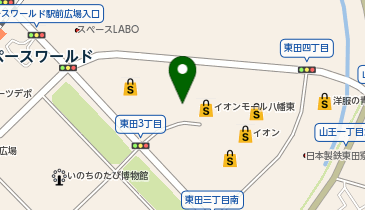 3COINS+plusイオンモール八幡東店の地図画像