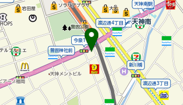 快活CLUB福岡天神駅南口店の地図画像
