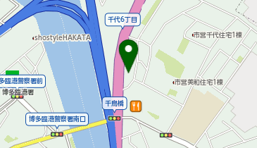 ゆず庵博多千代店の地図画像