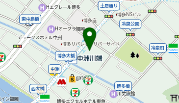 カフェ・ベローチェ中洲川端駅前店の地図画像