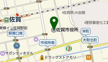 佐賀市役所の地図画像