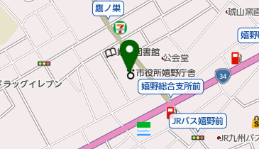 嬉野市役所嬉野庁舎の地図画像