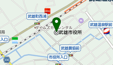 武雄税務署の地図画像