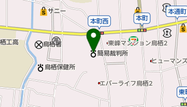 鳥栖簡易裁判所の地図画像