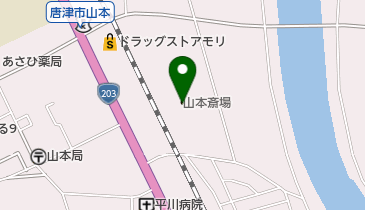 JAからつ山本斎場の地図画像