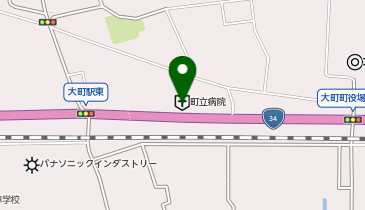 大町町立病院の地図画像