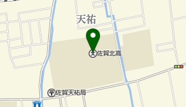 佐賀県立佐賀北高校の地図画像