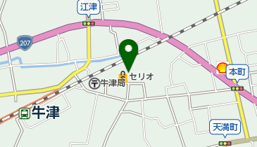 スーパーモリナガ牛津店の地図画像