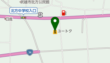 ホームセンターユートク北方店の地図画像