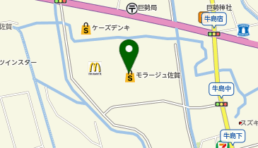 くまざわ書店モラージュ佐賀店の地図画像