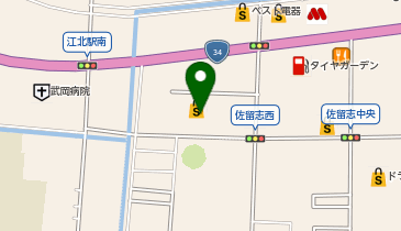 ダイソーイオン江北店の地図画像