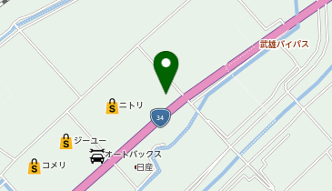 Honda Cars中央佐賀武雄インター店の地図画像