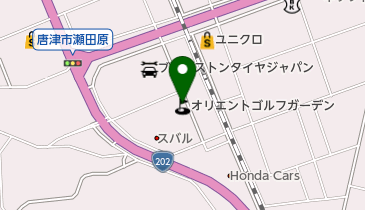 オリエントゴルフガーデンの地図画像