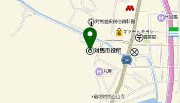 対馬市厳原支所の地図画像