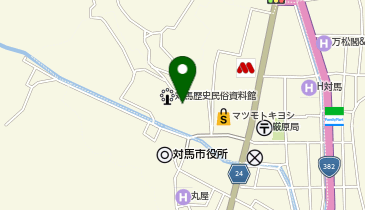 対馬博物館の地図画像