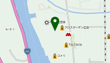 マツモトキヨシクロスガーデン広田店の地図画像