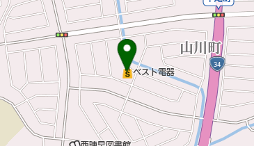 ベスト電器BFSタケミ山川店の地図画像