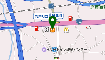 とんかつ濱かつ諫早貝津店の地図画像