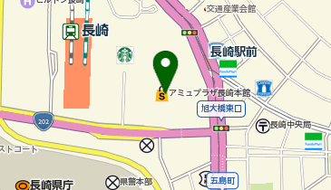 とんかつ濱かつアミュプラザ長崎店の地図画像