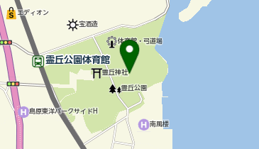 島原市温水プールの地図画像