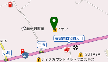 イオン有家店の地図画像