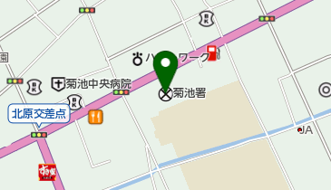 菊池警察署の地図画像