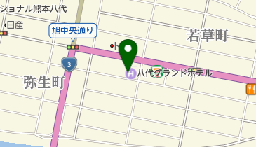 八代旭中央通郵便局の地図画像